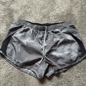 Nike Gray and Black Athletic Shorts Lightweight Mesh